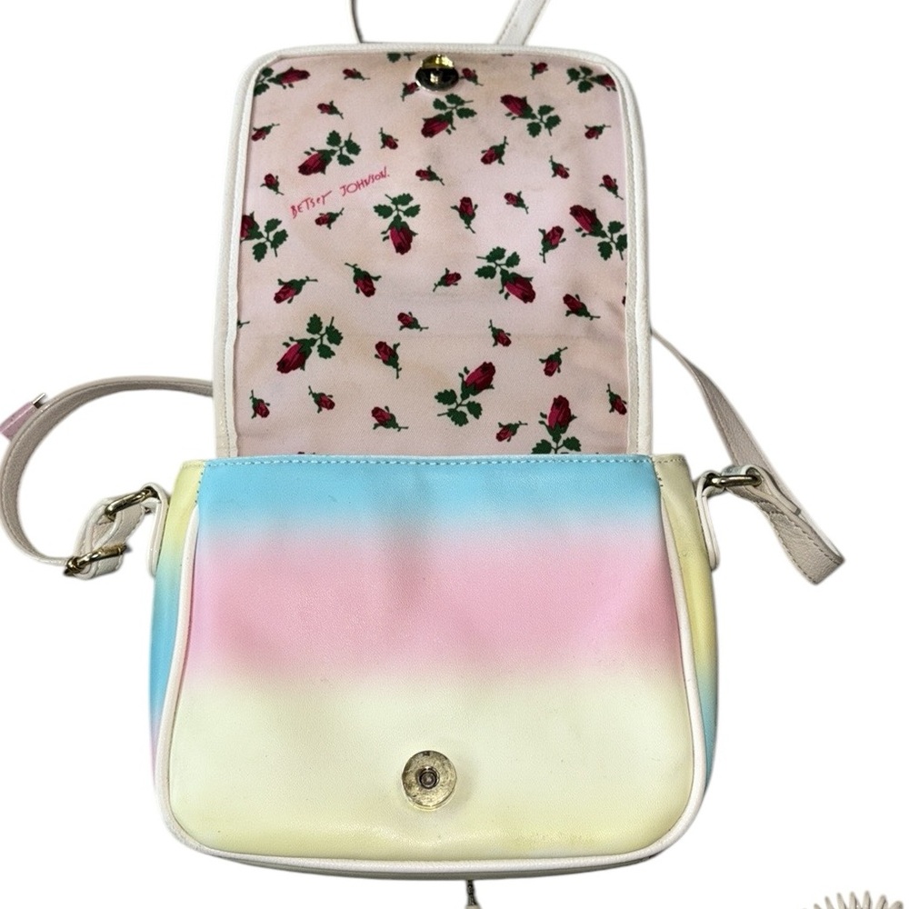 Betsey Johnson Pastel Mini Retro Phone Crossbody Shoulder Bag - Picture 12 of 16
